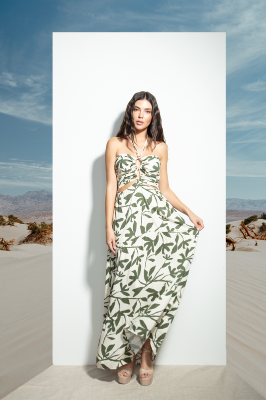 Linen dress Green